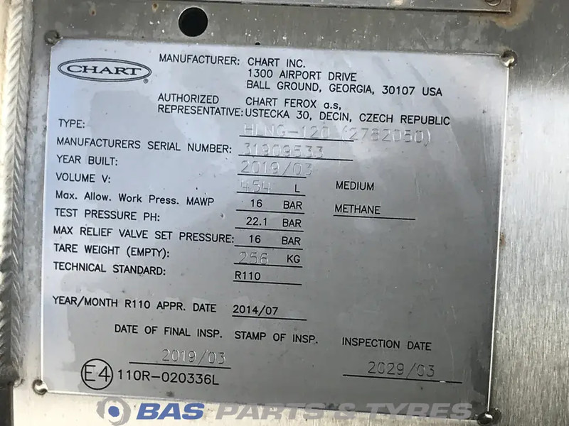 Scania LNG tank Scania 406 Liter 1776103 - Brandstoftank voor Vrachtwagen: afbeelding 5 Scania LNG tank Scania 406 Liter 1776103 - Brandstoftank voor Vrachtwagen: afbeelding 5