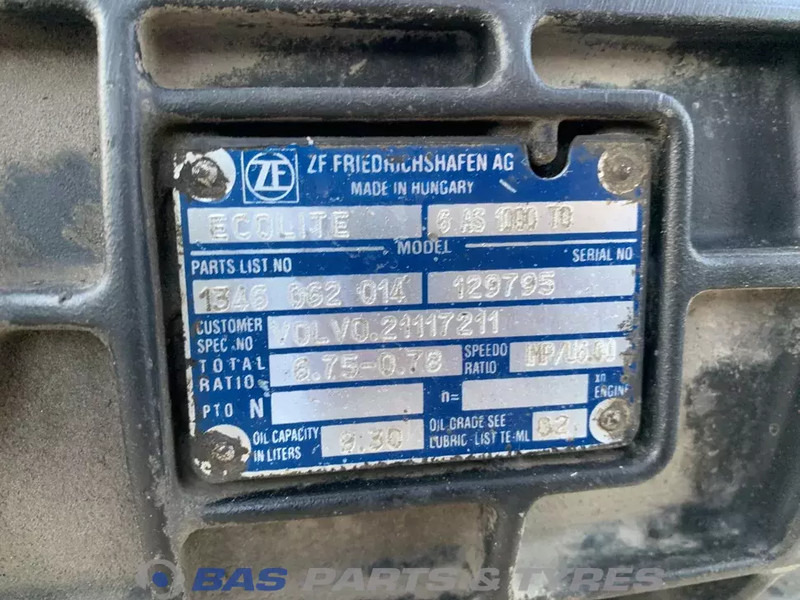 ZF FL Euro 6 Volvo ATO1056 Versnellingsbak 6AS1000 TO - Versnellingsbak voor Vrachtwagen: afbeelding 5 ZF FL Euro 6 Volvo ATO1056 Versnellingsbak 6AS1000 TO - Versnellingsbak voor Vrachtwagen: afbeelding 5