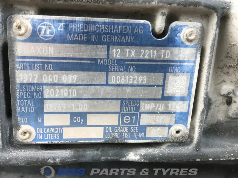 ZF XF106 DAF 12TX2211 TD TraXon Versnellingsbak 2134274 - Versnellingsbak voor Vrachtwagen: afbeelding 5 ZF XF106 DAF 12TX2211 TD TraXon Versnellingsbak 2134274 - Versnellingsbak voor Vrachtwagen: afbeelding 5