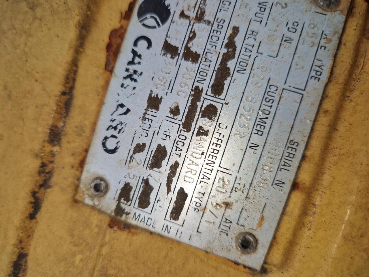 EJES CARRARO 852 FR PAR CASE 1288 - As en onderdelen voor Bouwmachine: afbeelding 2 EJES CARRARO 852 FR PAR CASE 1288 - As en onderdelen voor Bouwmachine: afbeelding 2