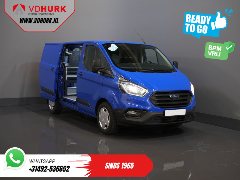 Kleine bestelwagen Ford Transit Custom 2.0 TDCI 130 pk Aut. BPM VRIJ! Ready2Go! BOTT Inrichting L+R/ Riem V.V/ Omvormer/ Gev.Stoel/ Stoelverw./ Cruise/ PDC/ Trekhaak/: afbeelding 9