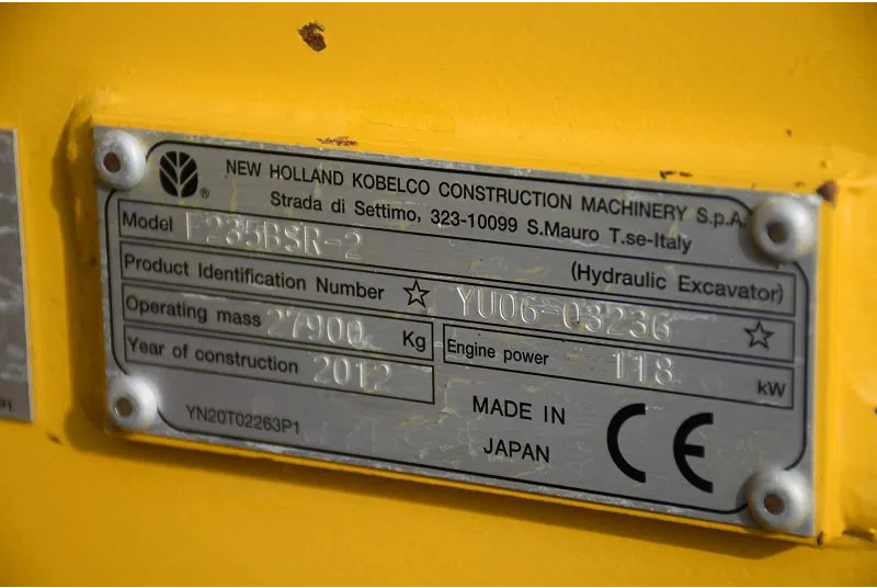 Rupsgraafmachine New Holland Kobelco E235B SR-LCT: afbeelding 15 Rupsgraafmachine New Holland Kobelco E235B SR-LCT: afbeelding 15