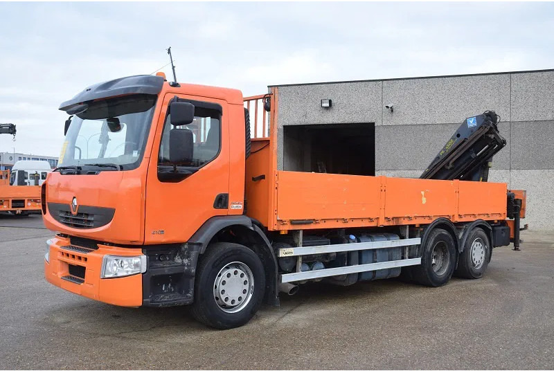 Renault Premium 410 - Vrachtwagen met open laadbak, Kraanwagen: afbeelding 1 Renault Premium 410 - Vrachtwagen met open laadbak, Kraanwagen: afbeelding 1