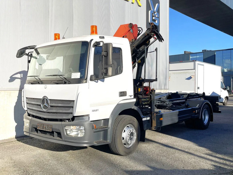 Mercedes-Benz Atego 1621 *Palfinger kraan*Containersysteem*luchtvering achteras*bluetooth - Haakarmsysteem vrachtwagen, Kraanwagen: afbeelding 1 Mercedes-Benz Atego 1621 *Palfinger kraan*Containersysteem*luchtvering achteras*bluetooth - Haakarmsysteem vrachtwagen, Kraanwagen: afbeelding 1