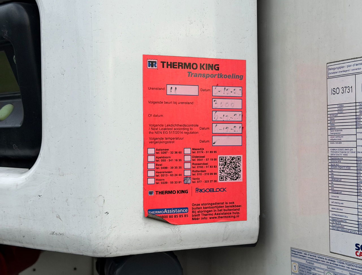 Koelwagen oplegger Schmitz Cargobull SCBS3B Thermo King SLXi 300 Only 502 Engine Hours Lift Axle Super Condition: afbeelding 10 Koelwagen oplegger Schmitz Cargobull SCBS3B Thermo King SLXi 300 Only 502 Engine Hours Lift Axle Super Condition: afbeelding 10