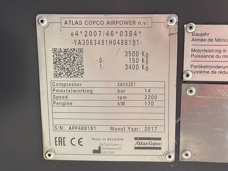 Atlas-Copco XAVS 287 - Luchtcompressor: afbeelding 5 Atlas-Copco XAVS 287 - Luchtcompressor: afbeelding 5