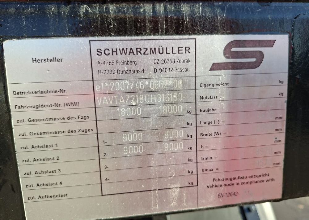 Schwarzmuller ciężarowa przyczepa 18 palet - Aanhangwagen met huif: afbeelding 5 Schwarzmuller ciężarowa przyczepa 18 palet - Aanhangwagen met huif: afbeelding 5