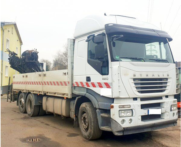 Iveco Stralis 420 - Vrachtwagen met open laadbak, Kraanwagen: afbeelding 1 Iveco Stralis 420 - Vrachtwagen met open laadbak, Kraanwagen: afbeelding 1