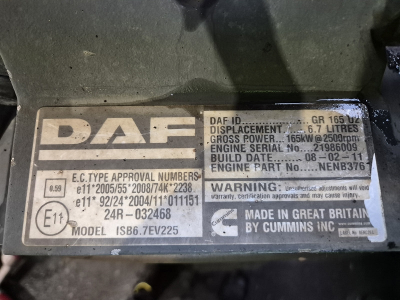 DAF GR165U2 EUR5 Engine (Truck) - Motor voor Vrachtwagen: afbeelding 2 DAF GR165U2 EUR5 Engine (Truck) - Motor voor Vrachtwagen: afbeelding 2