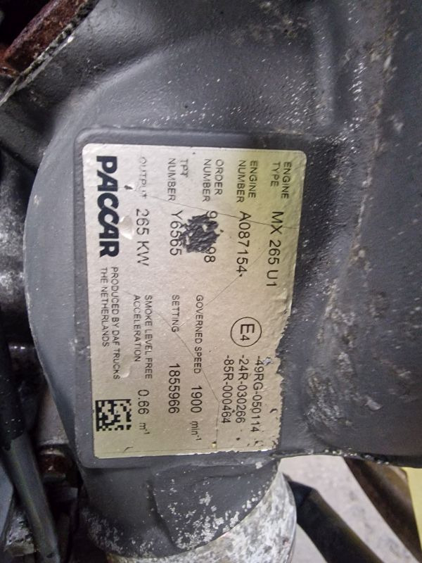DAF MX265U1 Engine (Truck) - Motor voor Vrachtwagen: afbeelding 2 DAF MX265U1 Engine (Truck) - Motor voor Vrachtwagen: afbeelding 2