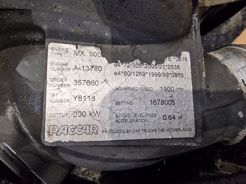 DAF MX300S2 XF105 EUR4 Engine (Truck) - Motor voor Vrachtwagen: afbeelding 2 DAF MX300S2 XF105 EUR4 Engine (Truck) - Motor voor Vrachtwagen: afbeelding 2