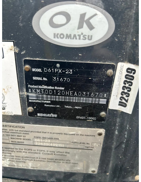 Komatsu D61PX-23 - Bulldozer: afbeelding 5 Komatsu D61PX-23 - Bulldozer: afbeelding 5