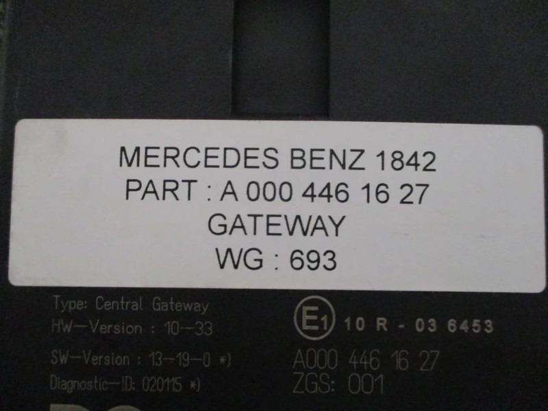 Mercedes-Benz A 000 446 16 27 CENTRAL GATEWAY - ZGS 001 - Elektrisch systeem voor Vrachtwagen: afbeelding 2 Mercedes-Benz A 000 446 16 27 CENTRAL GATEWAY - ZGS 001 - Elektrisch systeem voor Vrachtwagen: afbeelding 2