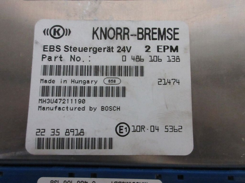 Renault 22358918 RENAULT D 210 EBS MODULEN EURO 6 - Elektrisch systeem voor Vrachtwagen: afbeelding 2 Renault 22358918 RENAULT D 210 EBS MODULEN EURO 6 - Elektrisch systeem voor Vrachtwagen: afbeelding 2