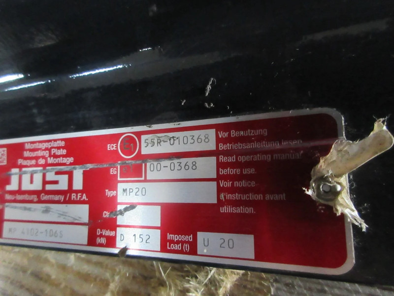 Jost 81.42710-6284//81.42175-0037//81.42710-6310 JOST D152 MP20 - Koppelschotel voor Vrachtwagen: afbeelding 5 Jost 81.42710-6284//81.42175-0037//81.42710-6310 JOST D152 MP20 - Koppelschotel voor Vrachtwagen: afbeelding 5