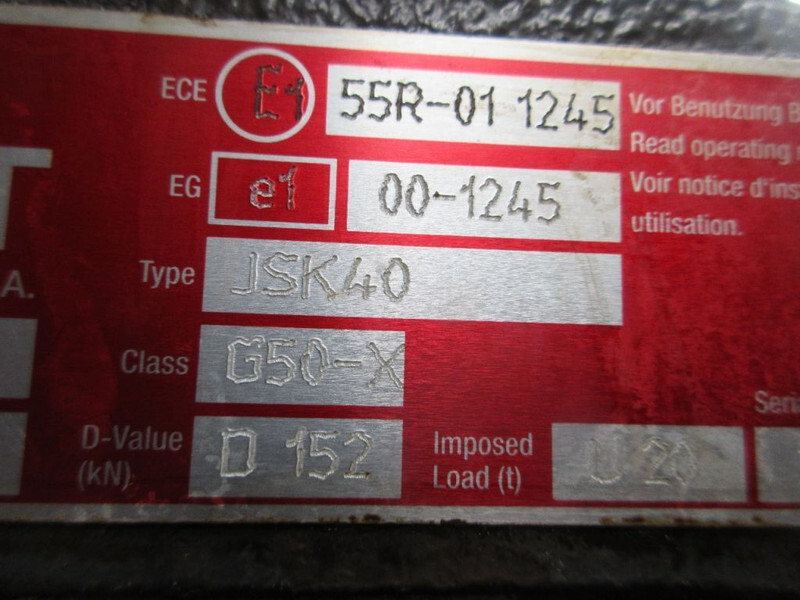 Jost JOST G 50-X D152 KOMT VAN DAF XF 106 EURO 6 - Koppelschotel voor Vrachtwagen: afbeelding 3 Jost JOST G 50-X D152 KOMT VAN DAF XF 106 EURO 6 - Koppelschotel voor Vrachtwagen: afbeelding 3