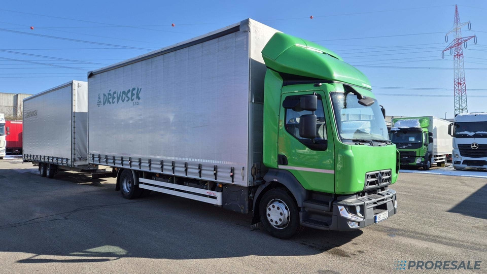 RENAULT MIDLUM 250.14 MDA3C valník s plachtou - prodejné jen s přívěsem AGADOS P0457 - cena je za celou soupravu - Schuifzeilen vrachtwagen: afbeelding 1 RENAULT MIDLUM 250.14 MDA3C valník s plachtou - prodejné jen s přívěsem AGADOS P0457 - cena je za celou soupravu - Schuifzeilen vrachtwagen: afbeelding 1