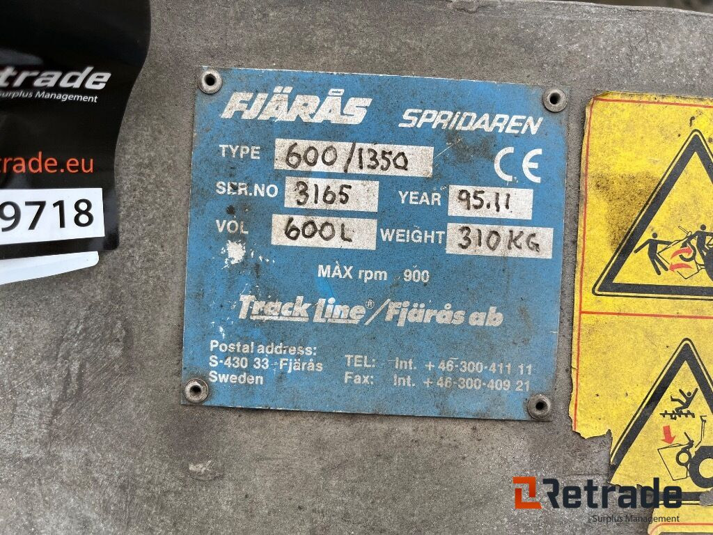 Fjærås 600/1350 liftophængt selvlæssende salt/grusudlægger. - Bouwmaterieel: afbeelding 5 Fjærås 600/1350 liftophængt selvlæssende salt/grusudlægger. - Bouwmaterieel: afbeelding 5