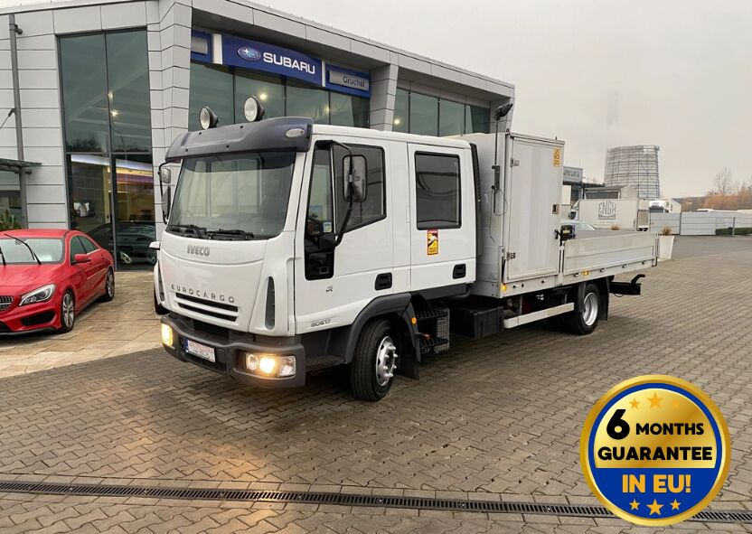IVECO Eurocargo ML80E17 / HDS HMF / 1 Owner / Doka - Vrachtwagen met open laadbak, Kraanwagen: afbeelding 1 IVECO Eurocargo ML80E17 / HDS HMF / 1 Owner / Doka - Vrachtwagen met open laadbak, Kraanwagen: afbeelding 1