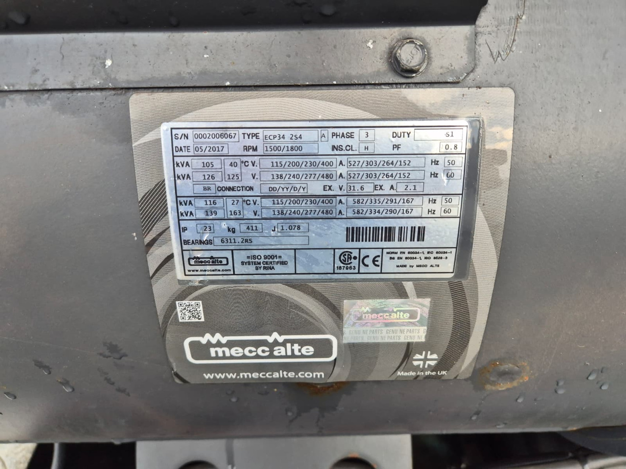 Nieuw Industrie generator MECALAC ECP34 2S4 - Iveco Engine,126kVA,New oils, filters, Mecc Alte ECP34 2S4 - Iveco Engine,126kVA,New oils, filters, Like New: afbeelding 21