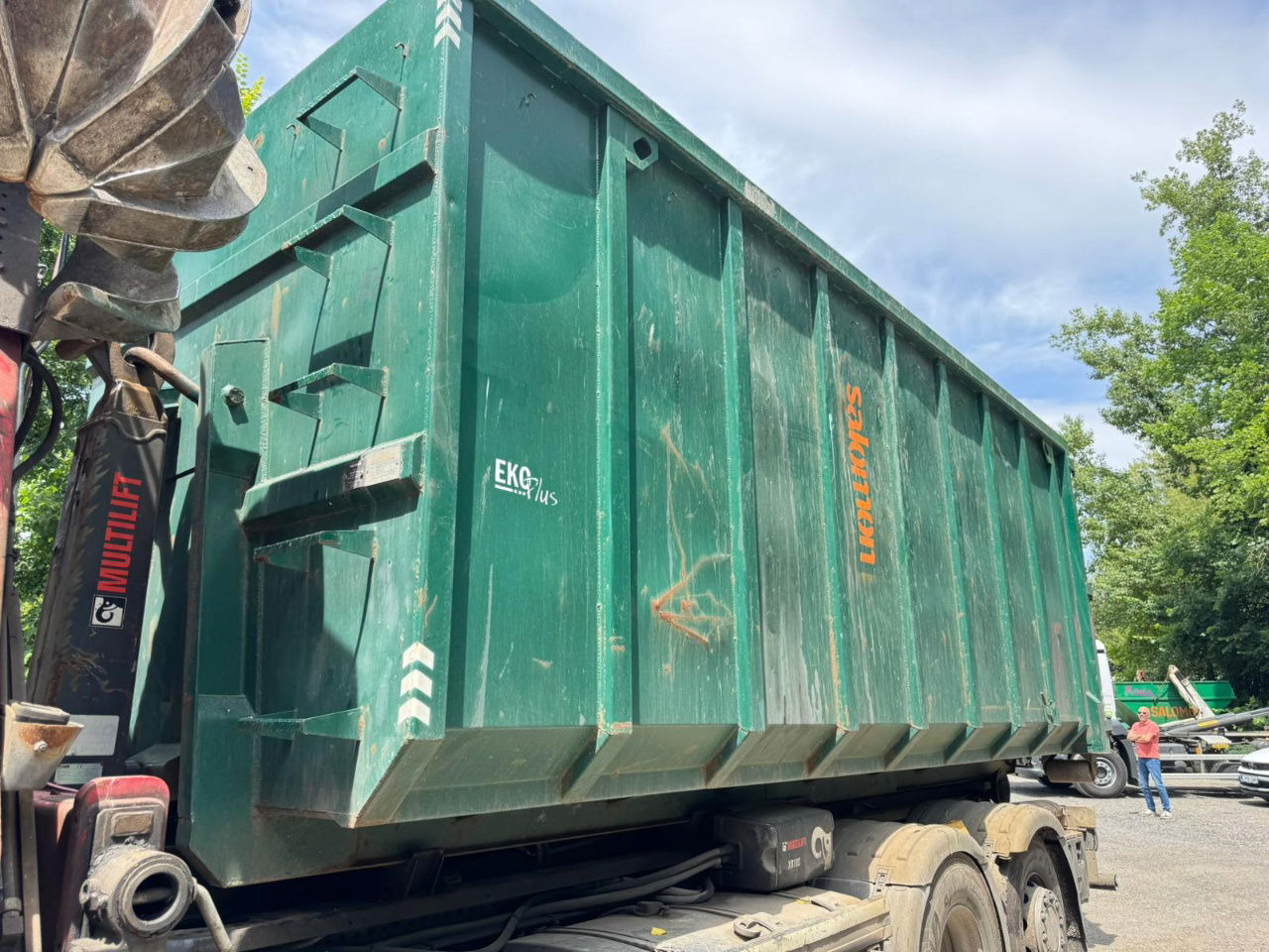 Scania P 410 6x2 penz crane 12Z + abroll multilift + scissors - steering axle - Containertransporter/ Wissellaadbak vrachtwagen: afbeelding 4 Scania P 410 6x2 penz crane 12Z + abroll multilift + scissors - steering axle - Containertransporter/ Wissellaadbak vrachtwagen: afbeelding 4