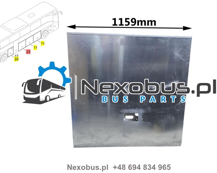 Klapa boczna bagażnika Mercedes Tourismo prawa szerokość 1159 mm - Spatbord voor Bus: afbeelding 1 Klapa boczna bagażnika Mercedes Tourismo prawa szerokość 1159 mm - Spatbord voor Bus: afbeelding 1