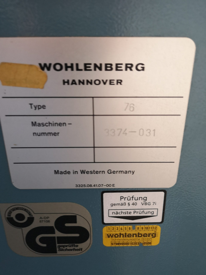 High-speed cutter Wohlenberg WP 76 SPM - Papiersnijmachine: afbeelding 2 High-speed cutter Wohlenberg WP 76 SPM - Papiersnijmachine: afbeelding 2