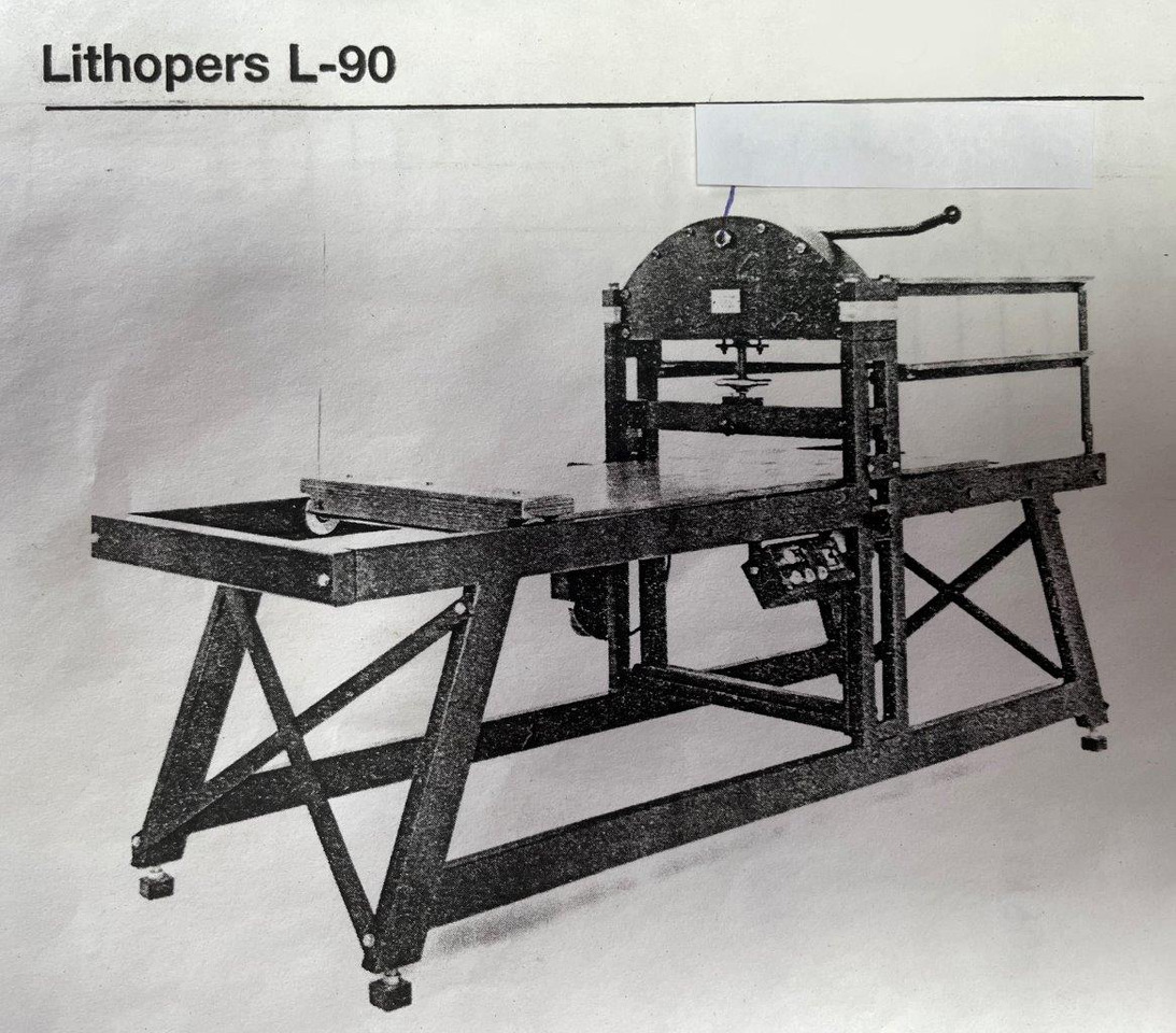 Rarity motor driven lithography press Peter van Ginkel model L-90 motor - Drukmachine: afbeelding 1 Rarity motor driven lithography press Peter van Ginkel model L-90 motor - Drukmachine: afbeelding 1
