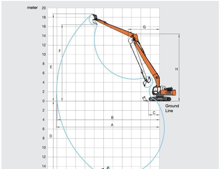 Hitachi ZX350 Long Reach Super Long Front 22 Meters SLF - Rupsgraafmachine: afbeelding 3 Hitachi ZX350 Long Reach Super Long Front 22 Meters SLF - Rupsgraafmachine: afbeelding 3