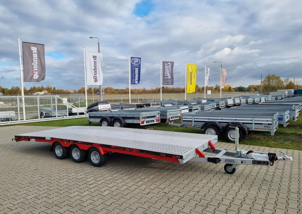 TA-NO Scorpio 55 PREMIUM laweta 3 osiowa 5.5m 3500kg DMC najazdy niski załadunek - Autotransport aanhangwagen: afbeelding 1 TA-NO Scorpio 55 PREMIUM laweta 3 osiowa 5.5m 3500kg DMC najazdy niski załadunek - Autotransport aanhangwagen: afbeelding 1