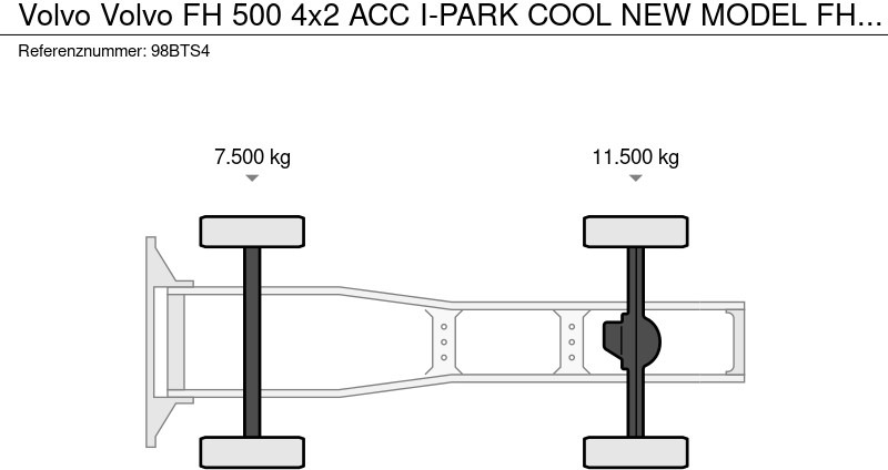 Trekker Volvo Volvo FH 500 4x2 ACC I-PARK COOL NEW MODEL FH 500 4x2: afbeelding 14 Trekker Volvo Volvo FH 500 4x2 ACC I-PARK COOL NEW MODEL FH 500 4x2: afbeelding 14