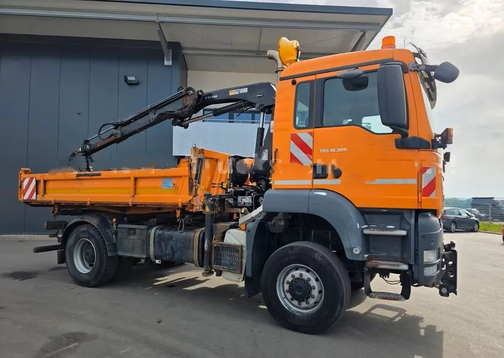 MAN TGS 18.320 4x4 – Wywrotka trójstronna Meiller + Kran HIAB | Komunalny | Euro 5 - Kipper vrachtwagen: afbeelding 1 MAN TGS 18.320 4x4 – Wywrotka trójstronna Meiller + Kran HIAB | Komunalny | Euro 5 - Kipper vrachtwagen: afbeelding 1