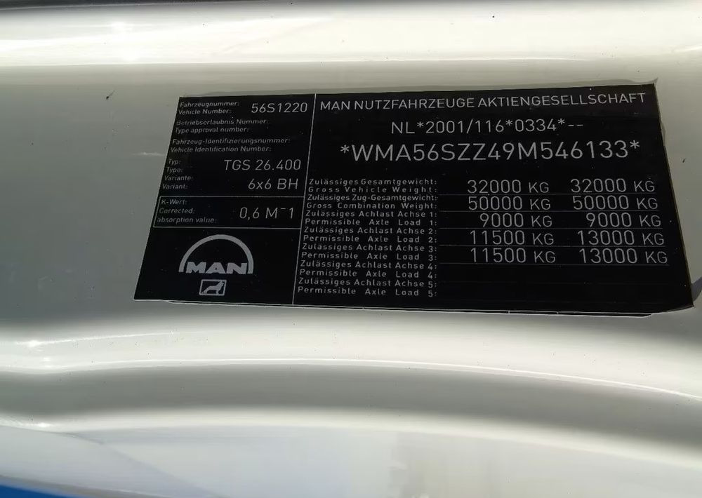 MAN TGS 26.400 6x6 – Wywrotka 3-stronna Meiller + Żuraw HIAB 166 E3 HIPRO – 429.222 km – Euro 4 - Kipper vrachtwagen, Kraanwagen: afbeelding 5 MAN TGS 26.400 6x6 – Wywrotka 3-stronna Meiller + Żuraw HIAB 166 E3 HIPRO – 429.222 km – Euro 4 - Kipper vrachtwagen, Kraanwagen: afbeelding 5