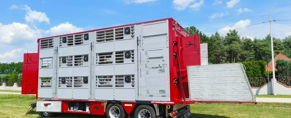 Pezzaioli RBA 32/TRZYOSIOWA PRZYCZEPA-2XBYDŁO,3X TRZODA/HYDRAULICZNIE PODNOSZONY DACH I PODŁOGI / OŚ ŚRODKOWA PODNOSZONA - Veewagen aanhangwagen: afbeelding 2 Pezzaioli RBA 32/TRZYOSIOWA PRZYCZEPA-2XBYDŁO,3X TRZODA/HYDRAULICZNIE PODNOSZONY DACH I PODŁOGI / OŚ ŚRODKOWA PODNOSZONA - Veewagen aanhangwagen: afbeelding 2