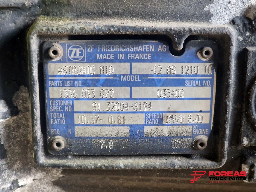 Versnellingsbak voor Vrachtwagen ZF ASTRONIC MID 12 AS 1210 TO: afbeelding 10