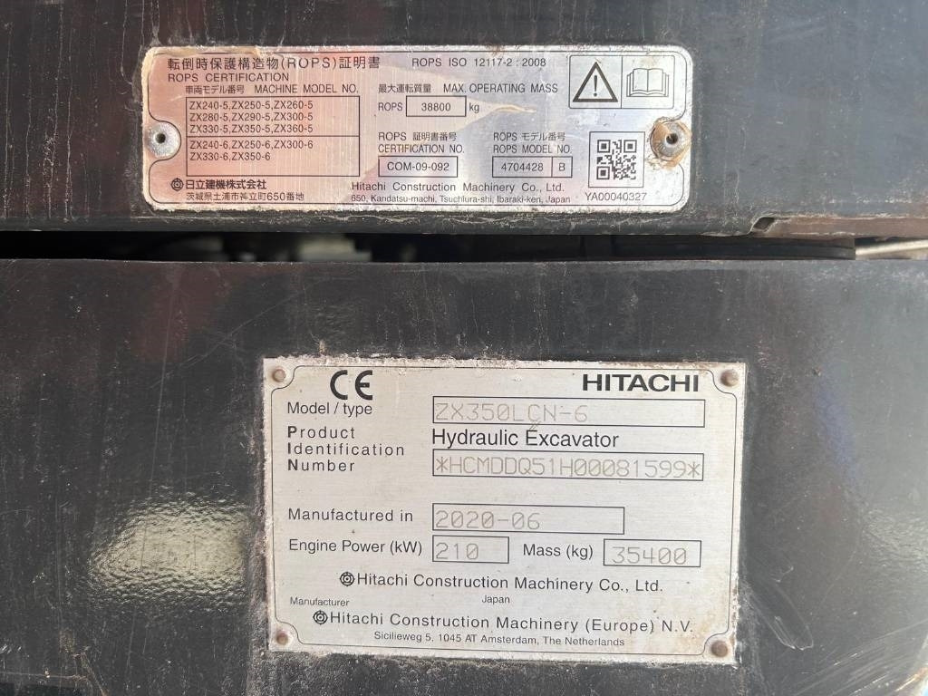 Hitachi ZX 350 LC N-6 (Under Preparation) - Rupsgraafmachine: afbeelding 2 Hitachi ZX 350 LC N-6 (Under Preparation) - Rupsgraafmachine: afbeelding 2