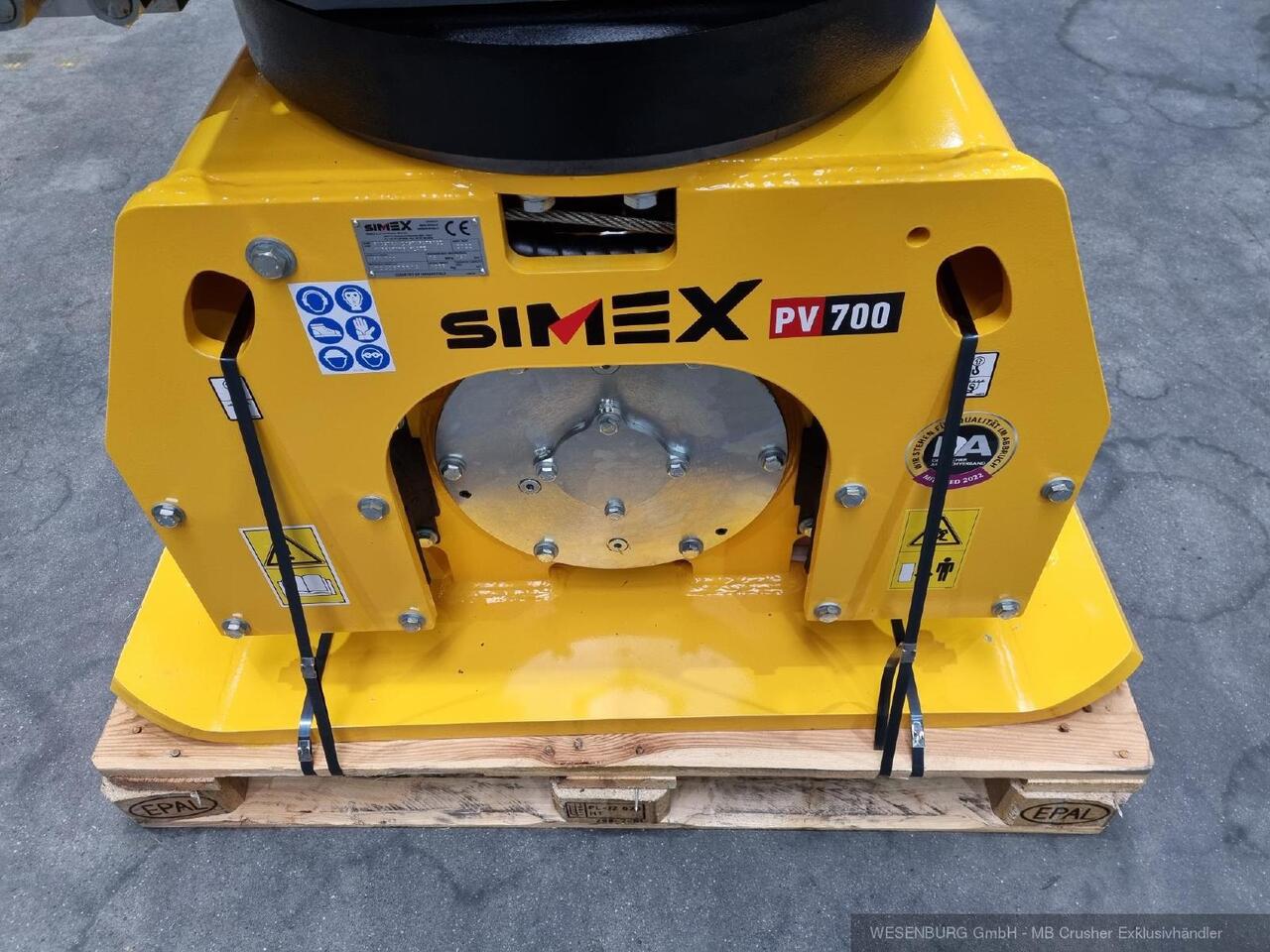 Simex Anbauverdichter PV700 inkl. Drehwerk Anbauklasse 12 - 25 t - Aanbouwdeel, Trilplaat voor Graafmachine: afbeelding 1 Simex Anbauverdichter PV700 inkl. Drehwerk Anbauklasse 12 - 25 t - Aanbouwdeel, Trilplaat voor Graafmachine: afbeelding 1