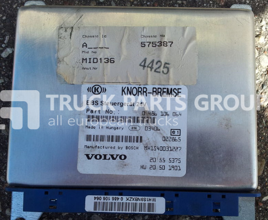 VOLVO FH12 ECU, EDC, EBS Control unit 20555375, 0486106064, 20410009, control unit - ECU voor Vrachtwagen: afbeelding 1 VOLVO FH12 ECU, EDC, EBS Control unit 20555375, 0486106064, 20410009, control unit - ECU voor Vrachtwagen: afbeelding 1