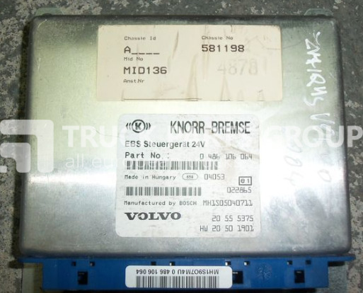 VOLVO FH12 ECU, EDC, EBS Control unit 20555375, 0486106064, 20410009, control unit - ECU voor Vrachtwagen: afbeelding 5 VOLVO FH12 ECU, EDC, EBS Control unit 20555375, 0486106064, 20410009, control unit - ECU voor Vrachtwagen: afbeelding 5