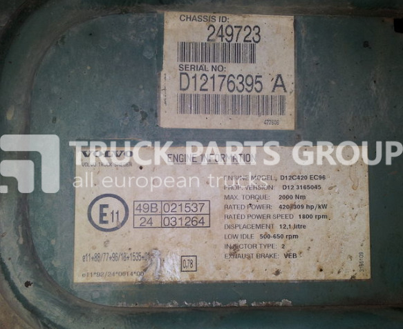 VOLVO FH12, FM12 engine control unit, engine computer D12C engine type control unit - ECU voor Vrachtwagen: afbeelding 2 VOLVO FH12, FM12 engine control unit, engine computer D12C engine type control unit - ECU voor Vrachtwagen: afbeelding 2