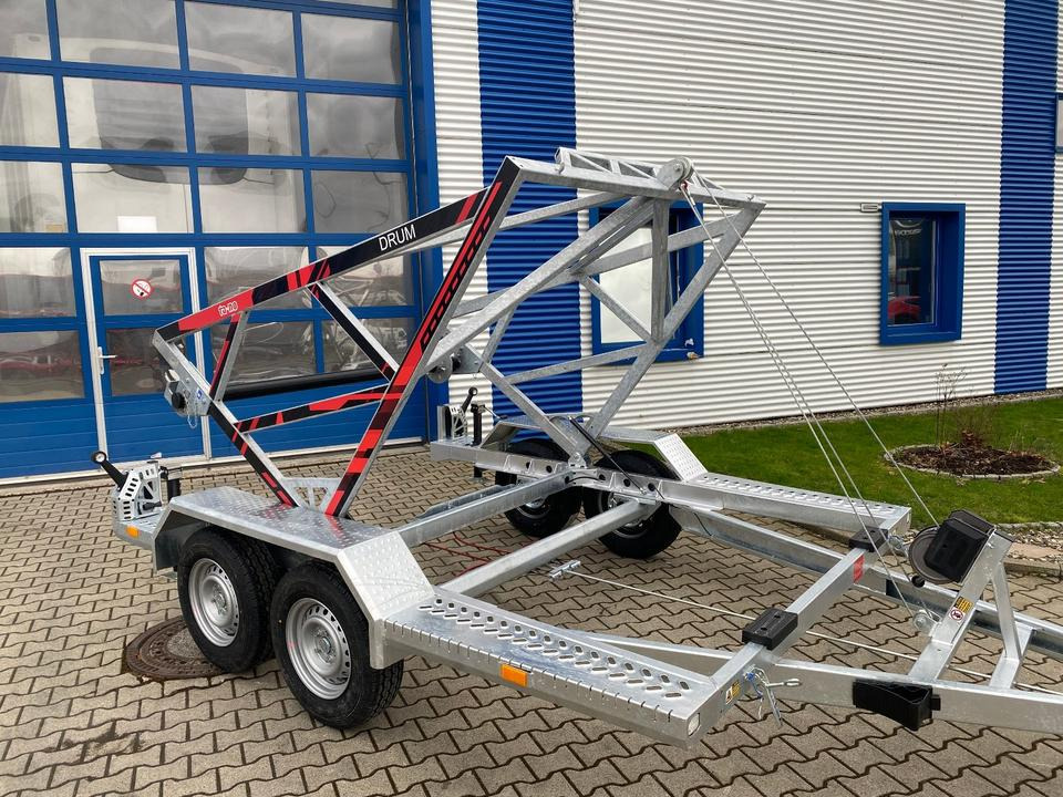 Haspelwagen Vermietung / Kabelanhänger 3500KG / Nutzlast 2766KG / Kabeltrommel-Anhänger / Glasfaser/ 1 Woche: afbeelding 11