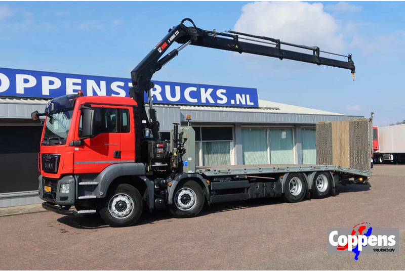 MAN TGS 35.360 8x2 Oprijwagen + HIAB 228 E 3 kraan. Radio grafisch + winch - Autovrachtwagen vrachtwagen, Kraanwagen: afbeelding 1 MAN TGS 35.360 8x2 Oprijwagen + HIAB 228 E 3 kraan. Radio grafisch + winch - Autovrachtwagen vrachtwagen, Kraanwagen: afbeelding 1
