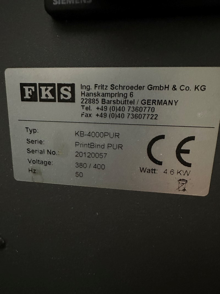 FKS KB-4000 PUR - Inbindmachine: afbeelding 2 FKS KB-4000 PUR - Inbindmachine: afbeelding 2