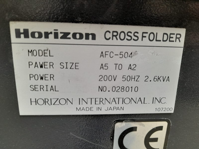 Vouwmachine Horizon AFC-504 AKT | folder | 4 | 2001: afbeelding 12 Vouwmachine Horizon AFC-504 AKT | folder | 4 | 2001: afbeelding 12