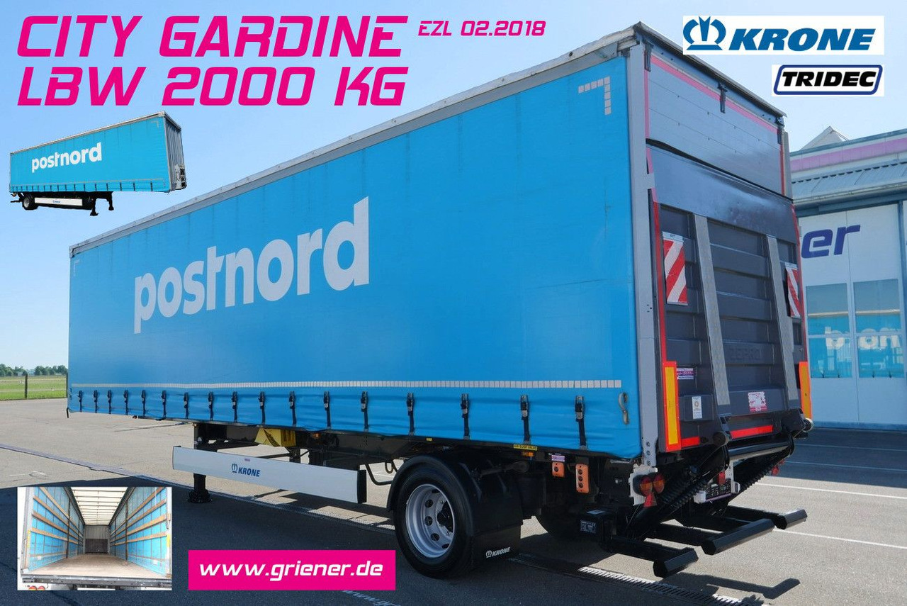 Krone CITYSATTEL KRONE 1-achs SEP 10/ BPW/TRIDEC lenk - Schuifzeiloplegger: afbeelding 1 Krone CITYSATTEL KRONE 1-achs SEP 10/ BPW/TRIDEC lenk - Schuifzeiloplegger: afbeelding 1