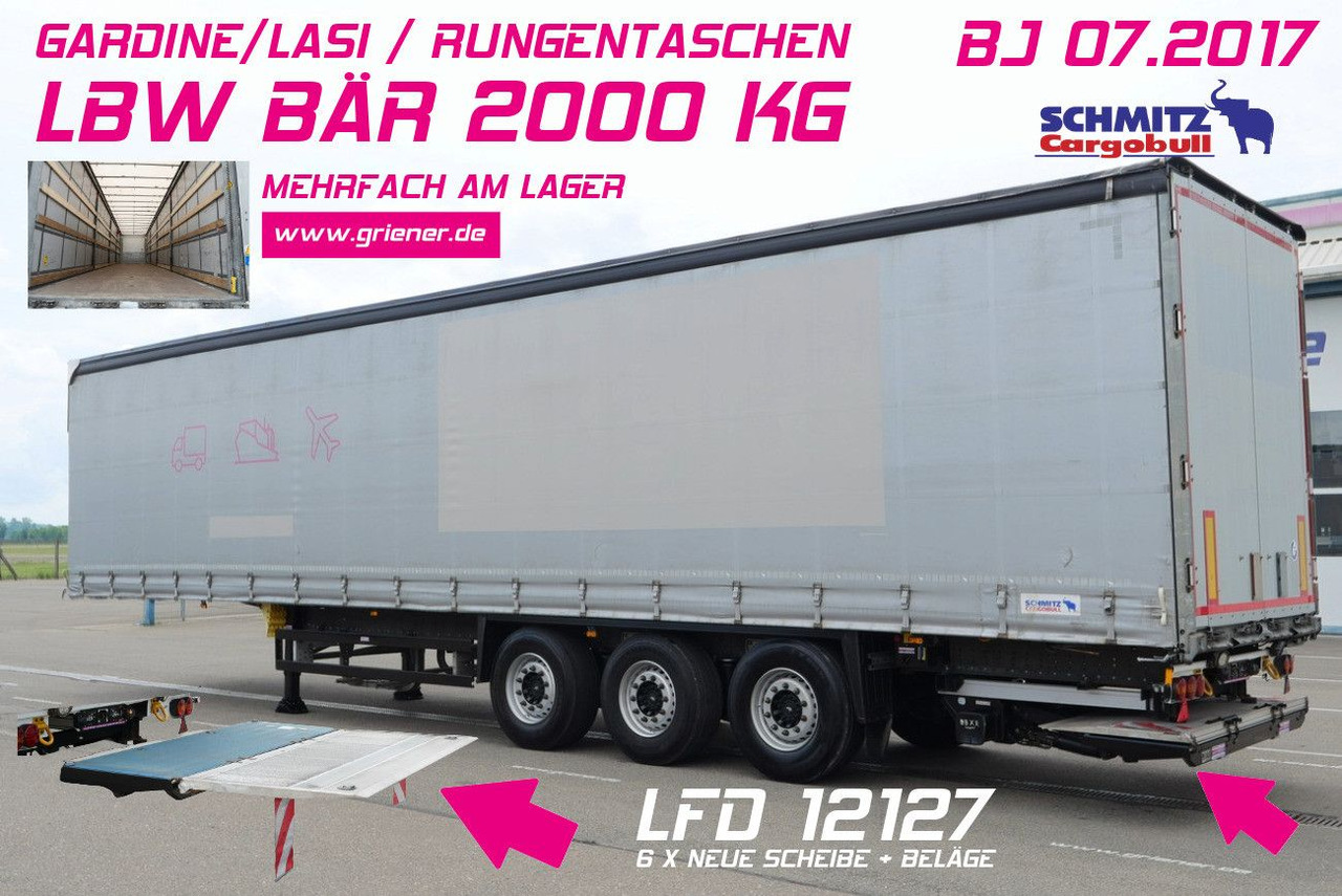 Schmitz Cargobull SCS 24/ LBW 2000 kg / RUNGENTASCHEN / HUBDACH - Schuifzeiloplegger: afbeelding 1 Schmitz Cargobull SCS 24/ LBW 2000 kg / RUNGENTASCHEN / HUBDACH - Schuifzeiloplegger: afbeelding 1