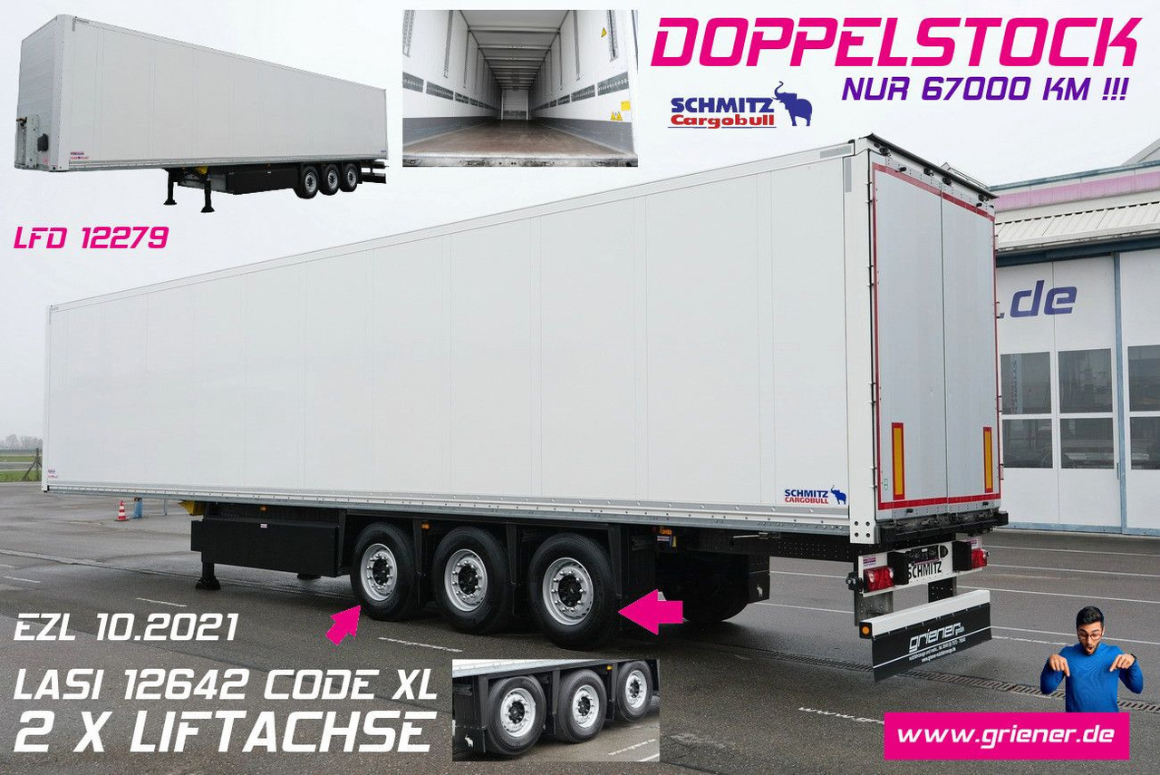 Schmitz Cargobull SKO 24/DOPPELSTOCK / 2,70/ 2 x LIFT nur 67000 km - Gesloten oplegger: afbeelding 1 Schmitz Cargobull SKO 24/DOPPELSTOCK / 2,70/ 2 x LIFT nur 67000 km - Gesloten oplegger: afbeelding 1