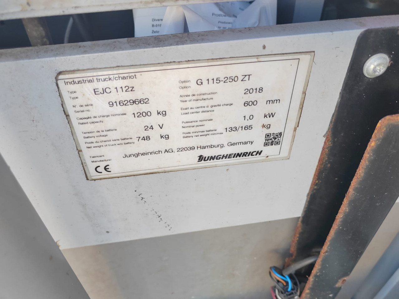 Stapelaar Jungheinrich EJC 112z/ remote control/ acid protect/ initial/ 511h: afbeelding 19