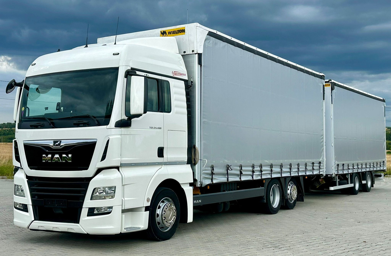 MAN TGX 26.460 / ZESTAW PRZEJAZDOWY / 38 PALET / AUTOMAT / SYPIALKA / PRZYCZEPA WIELTON / 2019 ROK / NISKI PRZEBIEG - Schuifzeilen vrachtwagen: afbeelding 1 MAN TGX 26.460 / ZESTAW PRZEJAZDOWY / 38 PALET / AUTOMAT / SYPIALKA / PRZYCZEPA WIELTON / 2019 ROK / NISKI PRZEBIEG - Schuifzeilen vrachtwagen: afbeelding 1