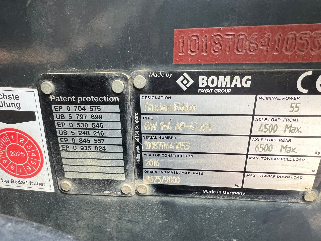 Asfaltwals BOMAG BW 154 AP-4 AM mit Splitstreuer: afbeelding 9